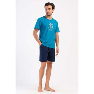 Ensemble short et t-shirt décontracté pour homme, style hip-hop, col rond, manches courtes, imprimé, style été, avec poches - Product Image 4