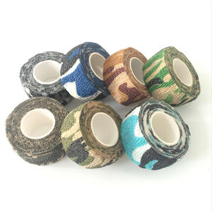 ผ้าพันแผลยืดหยุ่นลายพรางทหาร 2.5 ซม. X 4.5 ม. แบบมีกาวในตัว สำหรับอุปกรณ์บำบัดฟื้นฟูเทนนิส ใช้ทั่วไป - Product Image 2