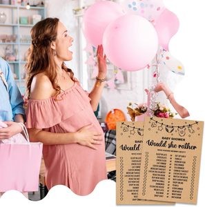 Douche de mariage nuptiale rustique ou <span class=keywords><strong>jeu</strong></span> de fête de Bachelorette papier Kraft serait-elle plutôt des cartes de <span class=keywords><strong>jeu</strong></span> pour la douche de bébé - Product Image 5
