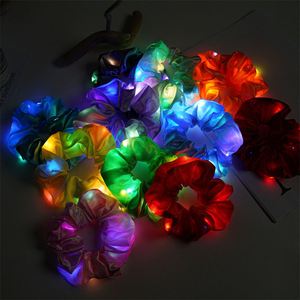 Populaires Chouchous Lumineux à LED, Bandeaux Lumineux, Élastiques à Cheveux en Satin, Élastiques, Chouchous, Liens et Cordes - Product Image 2