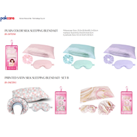 Ensemble de beauté en soie 3 en 1, taie d'oreiller en satin, masque pour les yeux, chouchou pour cheveux, kit cadeau pour les voyages et la nuit