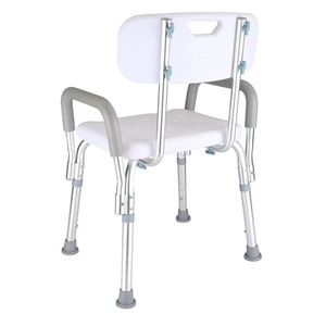 Bathroom Chair Folding Patient Transfer <b>Shower</b> Blow Molding Hospital Toilet <b>Portable</b> Aluminum Commode Wheelchair for Disabled - Product Image 4