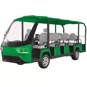 ShunCha ucuz 14 koltuklu 72V 5KW AC sistemi 4 tekerlekten çekişli elektrikli araba kulübü Golf arabası turist otobüsü