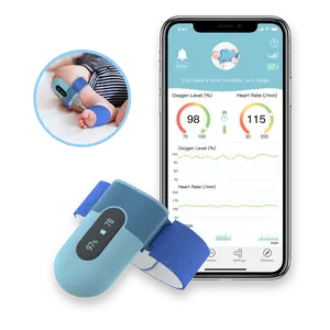 Wellue BabyO2 Baby Zuurstof Monitor Wearable Baby Blood Oxygen Monitor Oximeter Draadloze