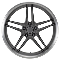 Jantes en alliage forgées sur mesure SY-302 Billet ACCELERATOR concaves chromées en 2 parties, 22, 24, 26, 28 pouces, à lèvres profondes, 5 ou 6 boulons