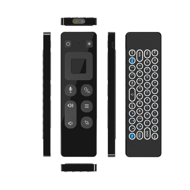 Multi Function Voice Remote Control & Mini Keyboard & Air Mouse Gyro & Laser Spot & 1Key IR Learning