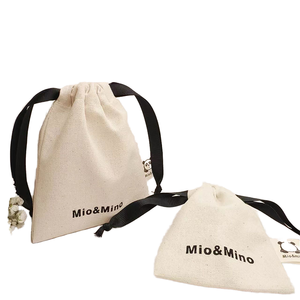 Sac en coton durable avec cordon de serrage, sac cadeau en toile de coton imprimé, pochettes à bijoux personnalisées en usine - Product Image 3
