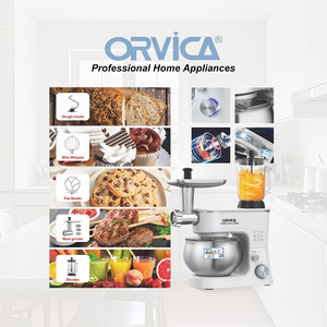 ORVICA Procesador de Alimentos Pequeño Multifuncional para el Hogar, Mezclador de Masa, Exprimidor y Picadora de Carne Totalmente Automáticos para Encimera - Product Image 1