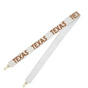 Lanière en polyester imprimée Texas avec crochets métalliques, sangle réglable tendance - Product Image 1
