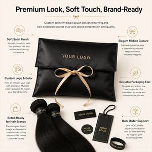 Sac à poussière en satin de soie haute densité avec logo estampé argenté pour une expérience de déballage ultime dans un sac en papier - Product Image 2