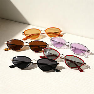 Gafas de sol estilo europeo con forma de ojo de gato para mujer, montura metálica, protección solar polarizada UV400, a la moda, para viajes y conducción - Product Image 2