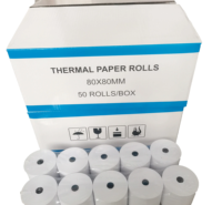 Penjualan Langsung Pabrik yang Andal Gulungan Printer Thermal Bebas BPA 3 1/8x200 kaki 80x75mm 48gsm55gsm70gsm Thermal Cash Register