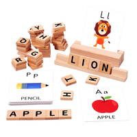 Nuevo Rompecabezas Educativo de Madera con Letras y Números en Inglés, de Doble Cara, para Niños de 4 a 7 Años, Multicolor