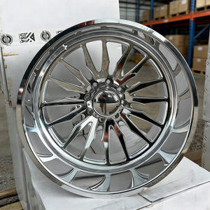 Rines Cóncavos de Aleación de Aluminio Forjado para Camioneta, 24 y 26 Pulgadas, 14J, 8x170, 8x180, Borde Mecanizado Brillante, Personalizados para Camioneta de Tamaño Completo - Product Image 3