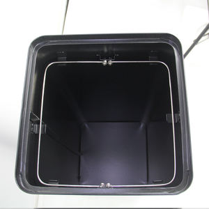 مزبلة منفصلة القمامة 3 المقصورات إعادة تدوير القمامة النفايات سلة قمامة العامة الحديد تخزين دلو - Product Image 5