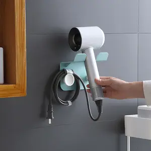 Tuvalet saç kurutma makinesi raf sondaj duvar askıları depolama raf saç kurutma makinesi askıları hava kanalı rafı