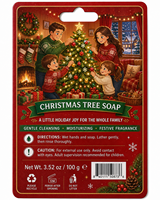 Jabón de Árbol de Navidad de Marca Privada 100g, Regalo Navideño, Limpieza Suave, Barra Festiva Novedosa, Fabricante OEM ODM con Empaque Personalizado
