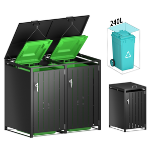 Couvertures de poubelle en métal résistant à la corrosion <span class=keywords><strong>pour</strong></span> <span class=keywords><strong>poubelles</strong></span> à roulettes et <span class=keywords><strong>abri</strong></span> <span class=keywords><strong>pour</strong></span> <span class=keywords><strong>poubelles</strong></span> à roulettes - Product Image 6