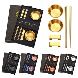 304 Stainless Steel Chopsticks And Bowl Set With Gift Box For Housewarming Present - Product Image 2