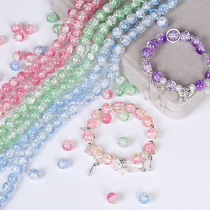 Venta de Fábrica, Cuentas Redondas de Cristal Transparente de 10 mm, Cuentas de Vidrio Cristalizadas de Colores para Hacer Joyería DIY - Product Image 6