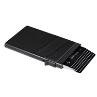Nouveau métal Pop-up carte horizontale petite poche porte-carte de crédit RFID bloc portefeuille protecteur pince à billets Pop-up carte étui