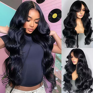 Perruque à dentelle complète 5*5 7x7 Lace Body Waver, <span class=keywords><strong>cheveux</strong></span> Remy, entièrement tissée à la main, 14 pouces, 12A, sans caoutchouc, couvre-chef, toutes les couleurs - Product Image 2