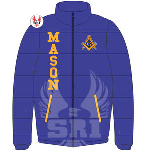 Masonic Master Mason Puffer <b>Jacket</b> Custom Made Puffer <b>Jacket</b> | Masonic Regalia Custom Embroidery Logo Quilted <b>Jacket</b> for <b>Men</b> - Product Image 6