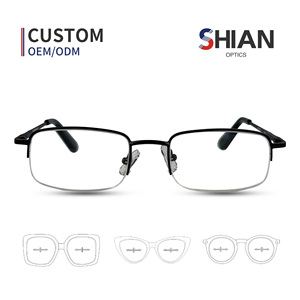 Metal Frame Square Solid Bifocal Reading Glasses Half Frame Lightweight Durable Wholesale Eyeglass Frames