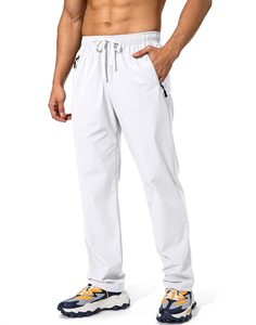 Pantalon d'entraînement athlétique à taille élastique léger à séchage rapide pour hommes, pantalon de randonnée, de <span class=keywords><strong>jogging</strong></span>, de course à glissière avec poches zippées avec logo personnalisé - Product Image 5
