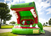 Videur gonflable d'enfants extérieurs de PVC de conception de crocodile avec les glissières et le rebond d'amusement pour sauter et jouer
