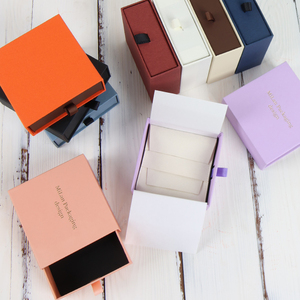 Luxury Custom Logo Paper Jewelry Box Drawer Pouch for <b>Rings</b> Necklaces Earrings with <b>Storage</b> Drawer - Product Image 3