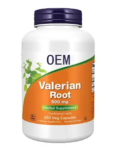 OEM Valerian Root, mg مكمل عشبي كبسولة نباتية مكمل غذائي معتمد للنوم للبالغين