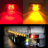 Meilleures ventes Lampe ovale pour camion de 2,5 pouces pour bus Remorque Feux latéraux Feux de remorque à LED