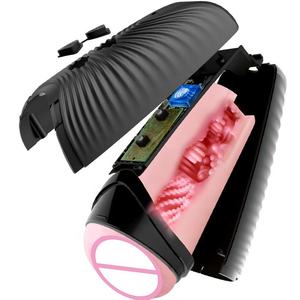 Interaktif teleskopik eller serbest erkek Masturbator seksi ses aktive vibratör fincan seks oyuncak - Product Image 5