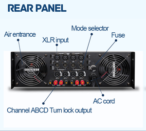 41100 Auway แอมพลิฟายเออร์โลหะ Class H 4 แชนแนล 3U กำลังขับ 1500 <span class=keywords><strong>ว</strong></span>ัตต์ สำหรับซับวูฟเฟอร์ ผลิตตามสั่ง คุณภาพ<span class=keywords><strong>ดี</strong></span> - Product Image 3