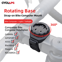 Soporte para Ciclocomputador CYCLAMI S14, Soporte para GPS de Ciclismo, Rotación de 360 Grados, Liberación Rápida, Soporte para Manillar de Bicicleta de Carretera y MTB