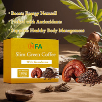 Café Vert Minceur Marque Blanche OEM avec Ganoderma et Extrait de Thé Vert pour la Gestion de la Condition Physique et l'Amélioration de la Fonction Énergétique
