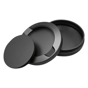 Aluminum Round Storage Jar with Flip Lid for <b>Pills</b> Mints Snus Herb Use Pocket Airtight CNC Metal Box Factory OEM ODM - Product Image 2