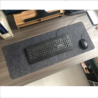 Tapis de souris de bureau en feutre gris foncé