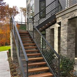 Vente flash : <span class=keywords><strong>Escalier</strong></span> extérieur moderne personnalisé, design préfabriqué, <span class=keywords><strong>escalier</strong></span> en acier extérieur avec <span class=keywords><strong>marches</strong></span> en bois - Product Image 2
