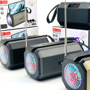 Altavoz Inalámbrico Portátil con Luces de Baile LP-V112, Altavoz Estéreo con Subwoofer, Sonido HiFi, Supergraves, <span class=keywords><strong>Radio</strong></span> FM/TF/USB/Luces - Product Image 4