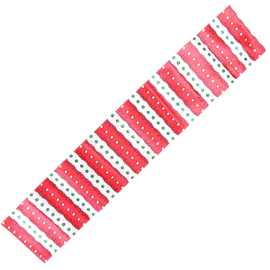 <span class=keywords><strong>Camino</strong></span> <span class=keywords><strong>de</strong></span> <span class=keywords><strong>Mesa</strong></span> con Rayas <span class=keywords><strong>de</strong></span> Lentejuelas Rojas, Verdes y Blancas para Fiestas Navideñas, Decoración Brillante para Eventos Festivos, Venta al por Mayor - Product Image 2