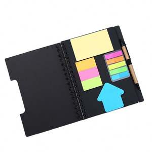 Wholesale Kraft Cover Custom logo Mini Notebook Memo Custom Die Cut <b>Sticky</b> <b>Notes</b> with Pen - Product Image 2