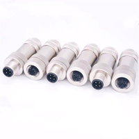 Connecteur de câble étanche femelle droit m12 12pin connecteur circulaire ip67 ip68
