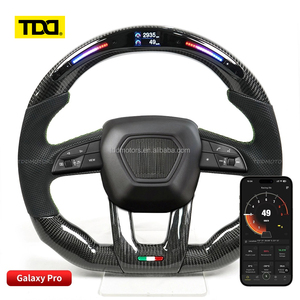 Volant sport en cuir suédé noir personnalisé TDD LED carbone pour Lamborghini Urus - Product Image 1