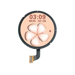 小型1.43英寸466*466 QSPI圆形AMOLED显示器，适用于智能手表1.43英寸圆形彩色OLED液晶触摸屏，带盖玻璃