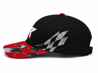Casquette de baseball unisexe en sergé de coton à 6 panneaux, avec logo brodé en 3D, visière incurvée, imprimé léopard, réglable, pour le soleil et le sport, style course automobile