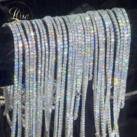 Elisa Vente en gros au prix de gros Bijoux RTS Hip Hop en argent sterling 925 Chaîne en diamant VVS Chaîne de tennis de luxe Moissanite