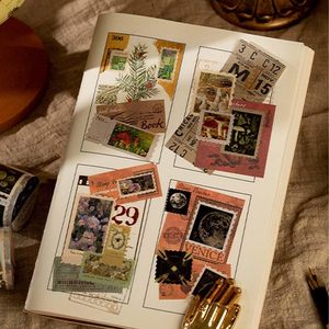 Roll Vintage Postage Stamp <b>Stickers</b> Roll - Botanical Fairy Designs for <b>Scrapbook</b>, Journal, Junk Journal, DIY Crafts, and Collage - Product Image 2
