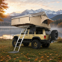 Tente de toit souple avec revêtement extérieur en PVC, portable, plusieurs tailles, espace de camping supplémentaire et accessoires variés